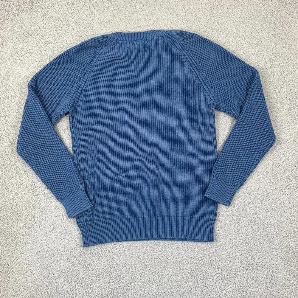 VTG Eddie Bauer Sweater Men XL Blue Knit 90s Grandpa Cottage Crewneck
